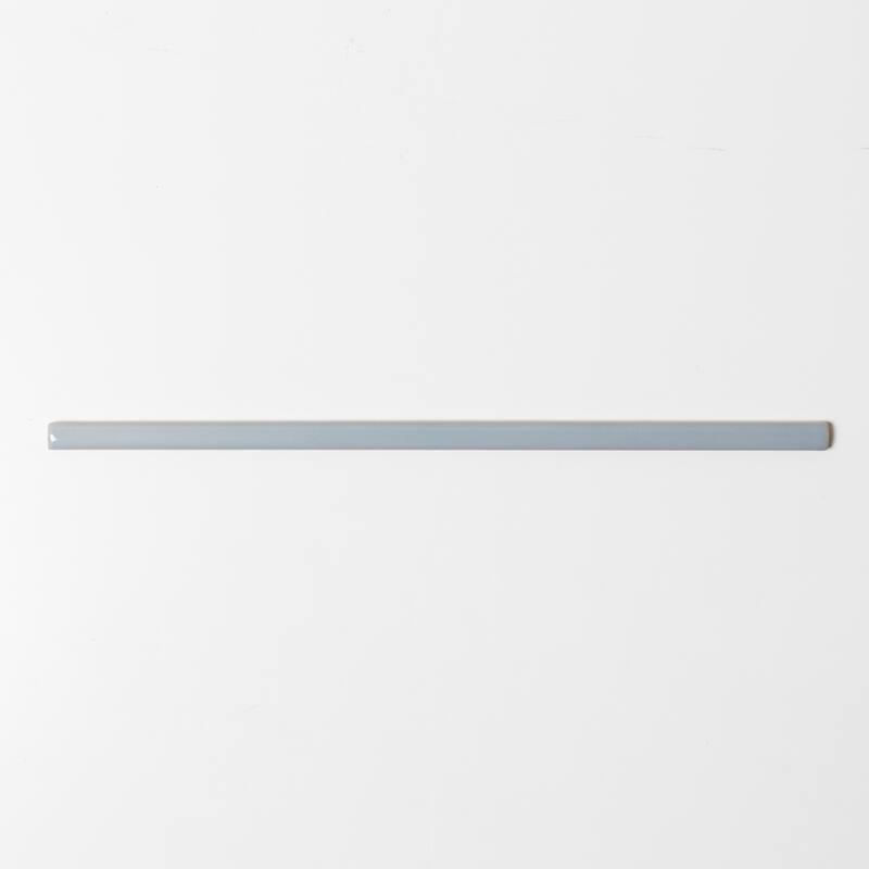 Bedouin 0.39 in. x 11.81 in. Pencil Bullnose Trim Tile - Blue Gloss - 0.39 in. x 11.81 in.