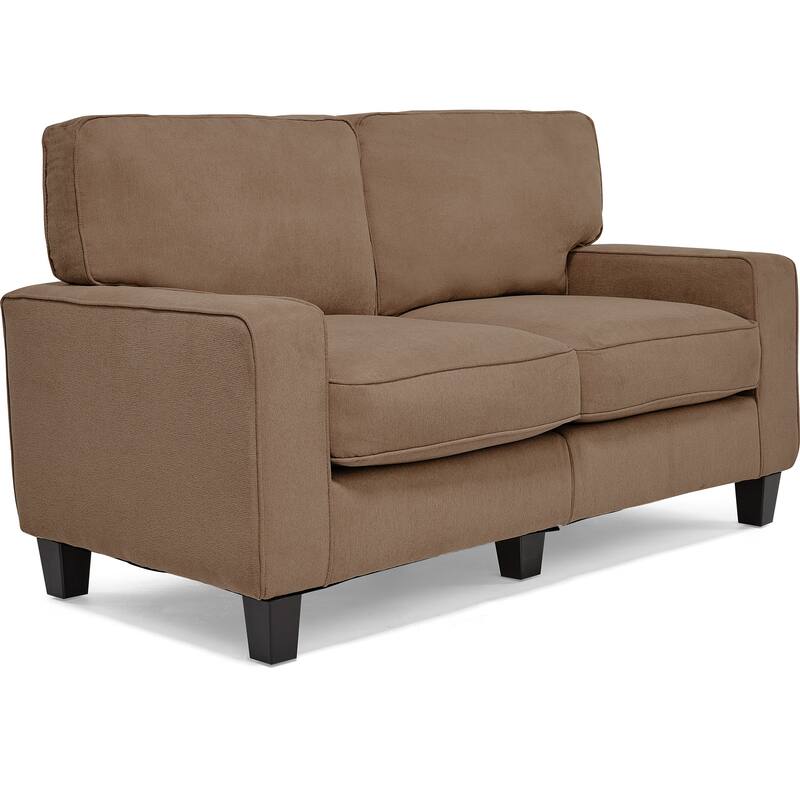 Serta Palisades Upholstered 61" Sofas for Living Room Modern Design Couch, Straight Arms, Tool-Free Assembly