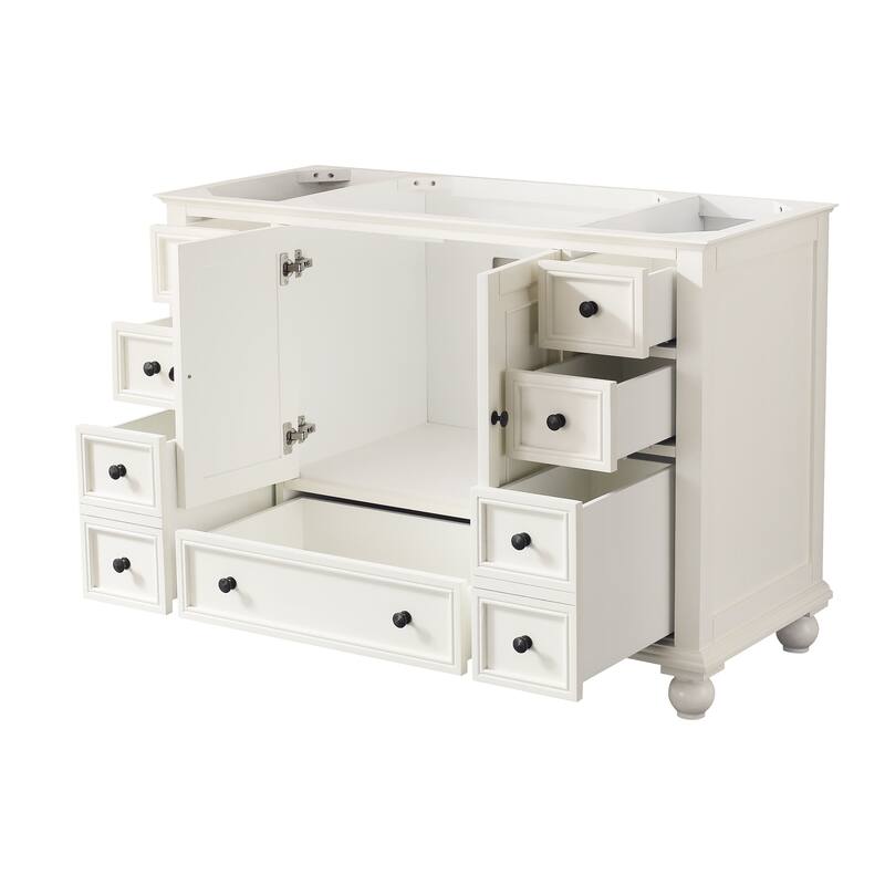Thompson 48 in. Single Sink Bathroom Vanity with Engineered Stone Top - 49"W x 22"D x 35"H