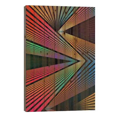 Crazy Ranibow Print On Wood by Diego Tirigall - Multi-Color