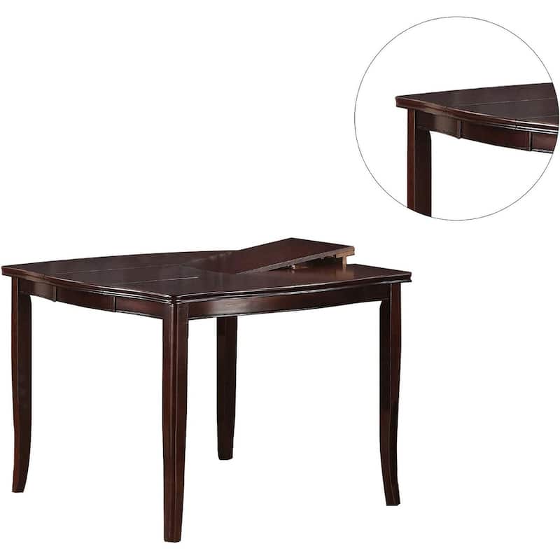Counter Height Dining Table Top Birch Veneer MDF Rubber Wood Dining Room Furniture 1pc Table w Butterfly Leaf