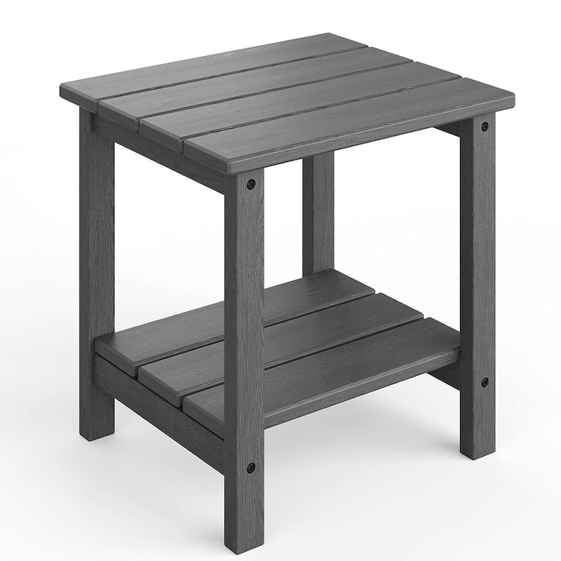 18 x 15 inch Adirondack Outdoor Patio Side Table, End Table for Patio Pool Deck - N/A