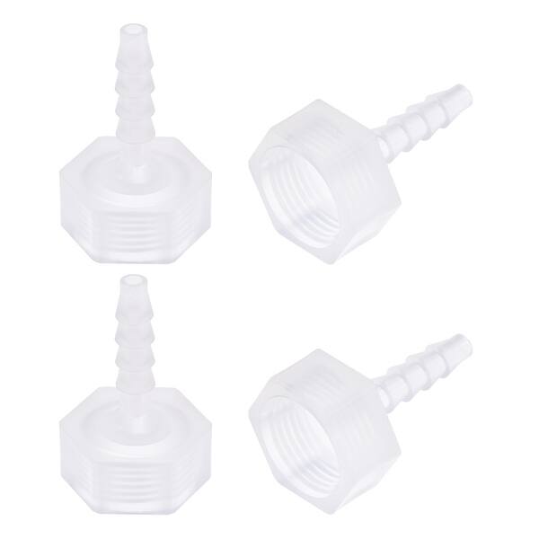 Polypropylene Hose Barb Fitting Coupler Mm Barb X G3 8 Female Thread Pipe Adapter Translucent 4pcs Translucent Overstock
