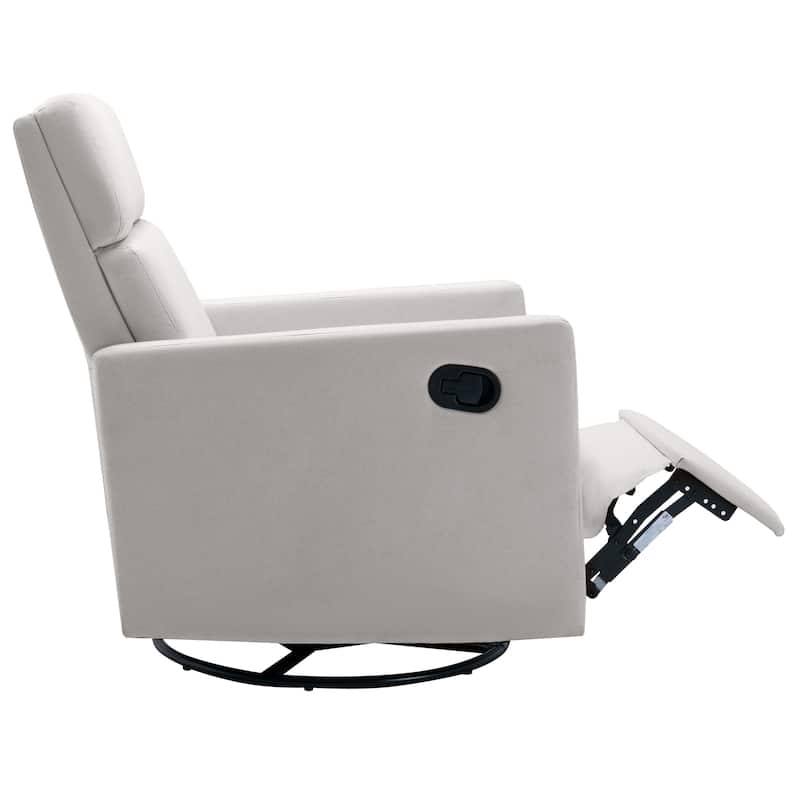 Modern Upholstered Swivel Rocker Recliner