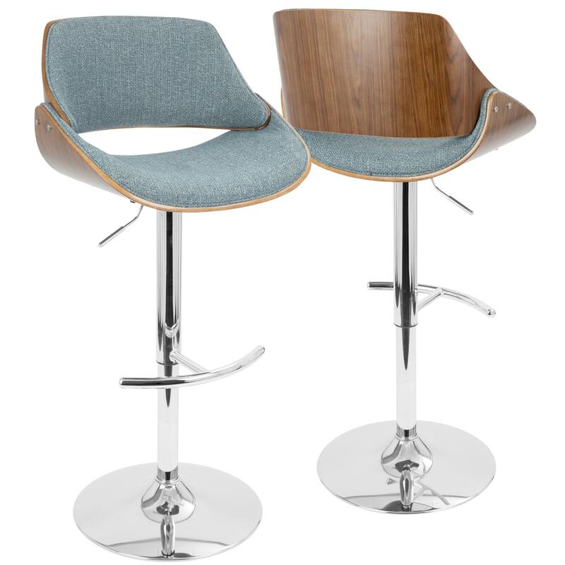 Carson Carrington Svetlana Adjustable Bar Stool with Rounded T Footrest (Set of 2)