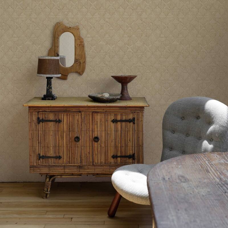 Tempaper Hoffmann Faux Sisal Textured Peel and Stick Wallpaper by Jeremiah Brent