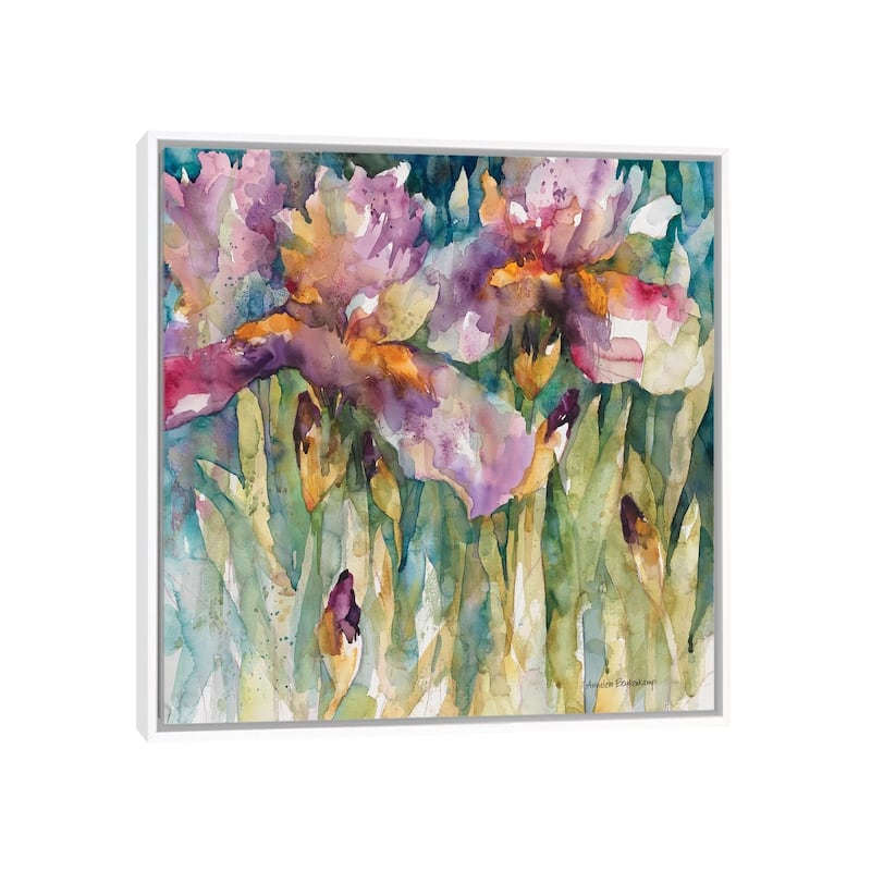 iCanvas "Siberian Iris" by Annelein Beukenkamp Framed Canvas Print - White - 18x18