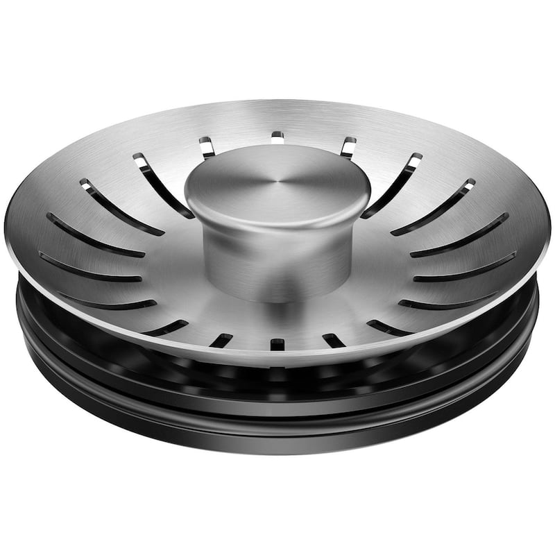 Kraus GDC-4 3-1/8" Basket Strainer - Stainless Steel / Matte Black - Stainless Steel / Matte Black