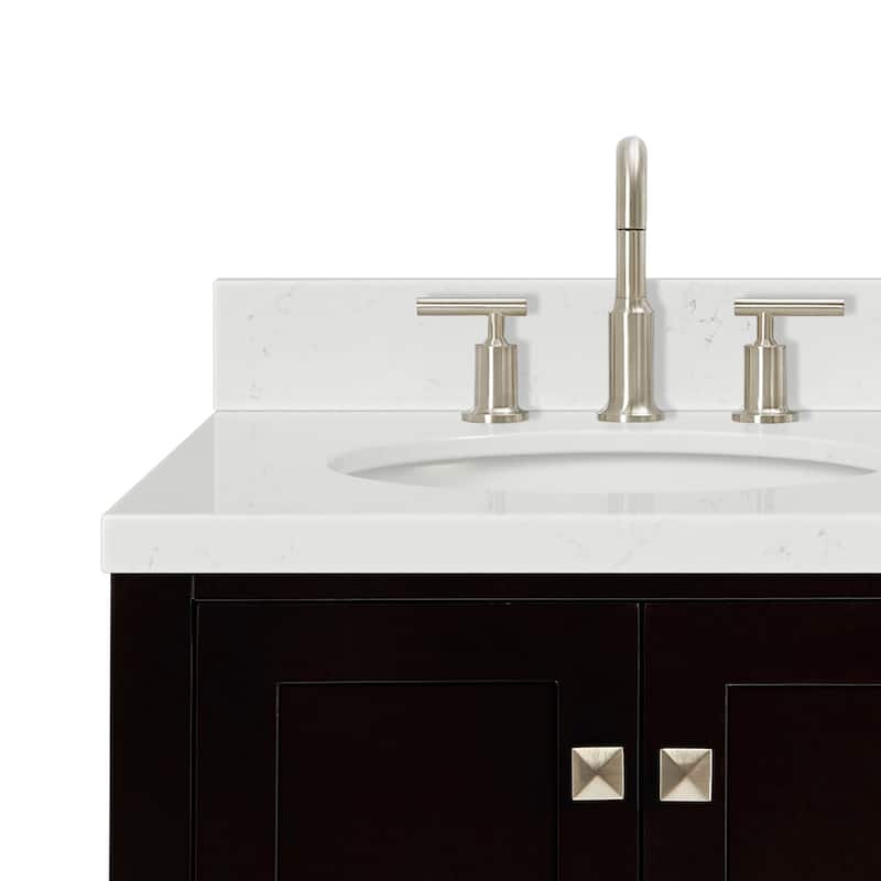 Ariel A036SLCQOVO Cambridge 36" Free Standing Single Basin Vanity Set
