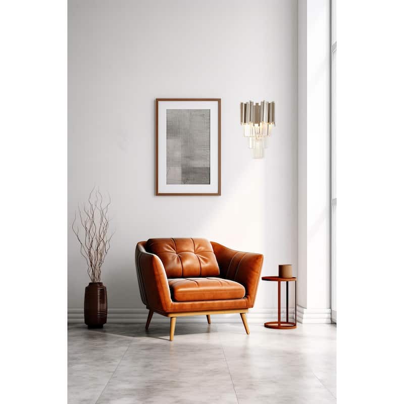 Shiny Nickel Metal Frame Wall Sconce With Crystal Accents