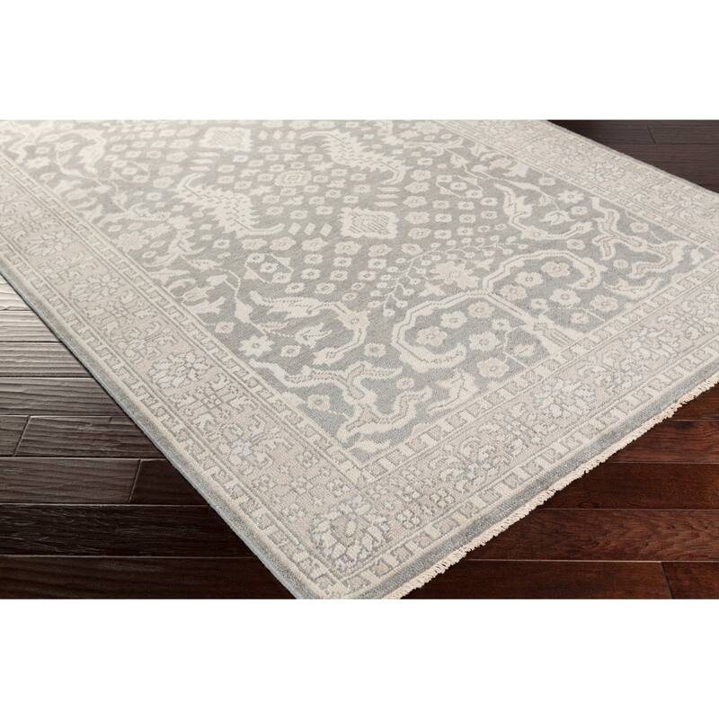 Hand-Knotted Whitford Floral Wool Area Rug