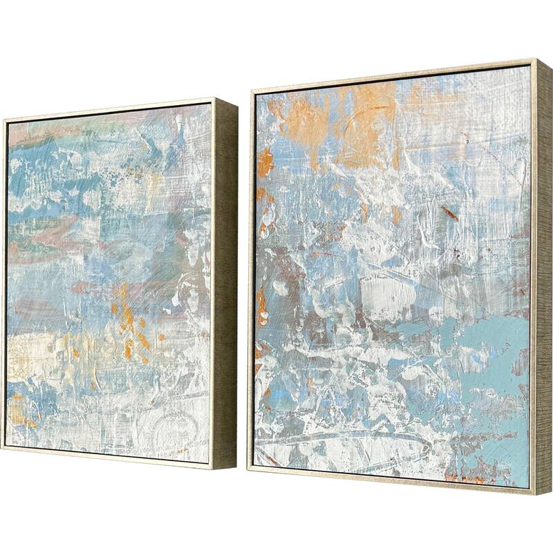 Paragon Textural Abstract I Non-Glass Framed Art - Set of 2
