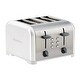 preview thumbnail 2 of 5, Kenmore 4-Slice Toaster, White Stainless Steel, Dual Controls, Extra Wide Slots, Bagel and Defrost
