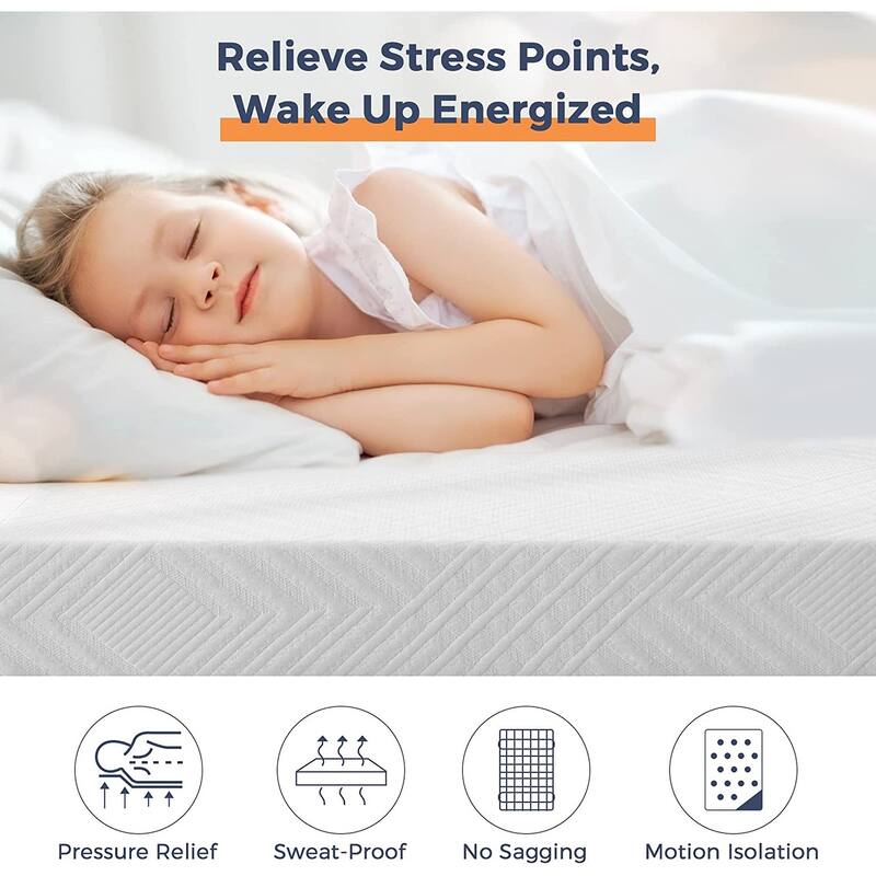 6 inch Full Mattress in a Box, Gel Memory Foam Mattresses Made in USA for Full Bed, Medium Firm