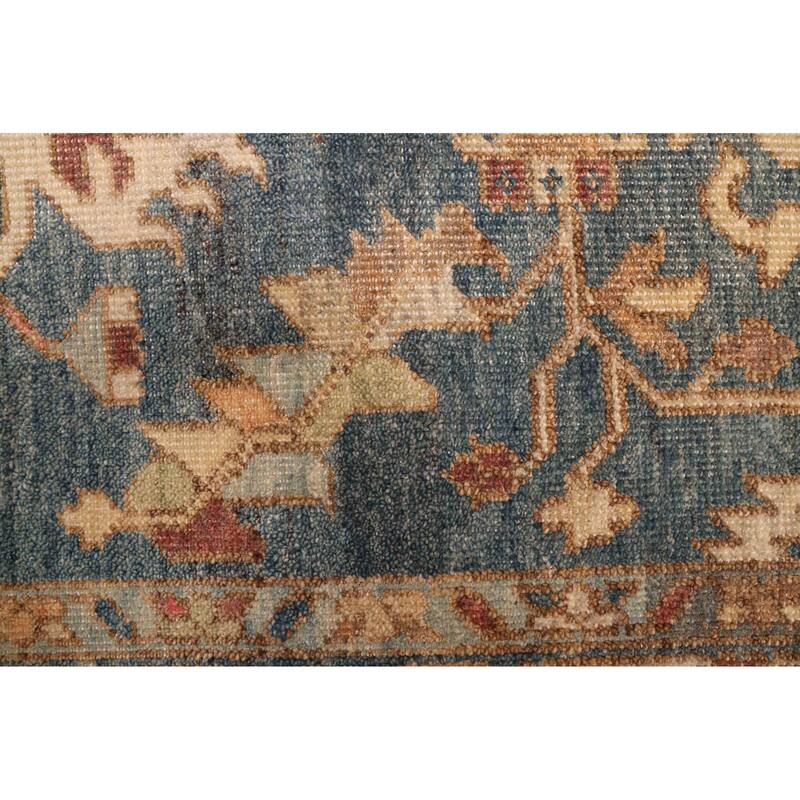 ECARPETGALLERY Hand-knotted Jules Serapi Navy Wool Rug - 8'9 x 11'9