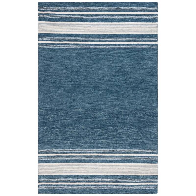 SAFAVIEH Handmade Lauren Ralph Lauren Szabina Wool Rug - 4' x 6' - Blue/Ivory