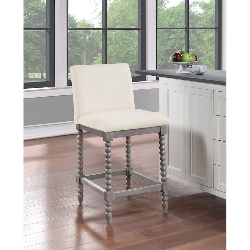 Abbott 26" Spindle Stool - Linen