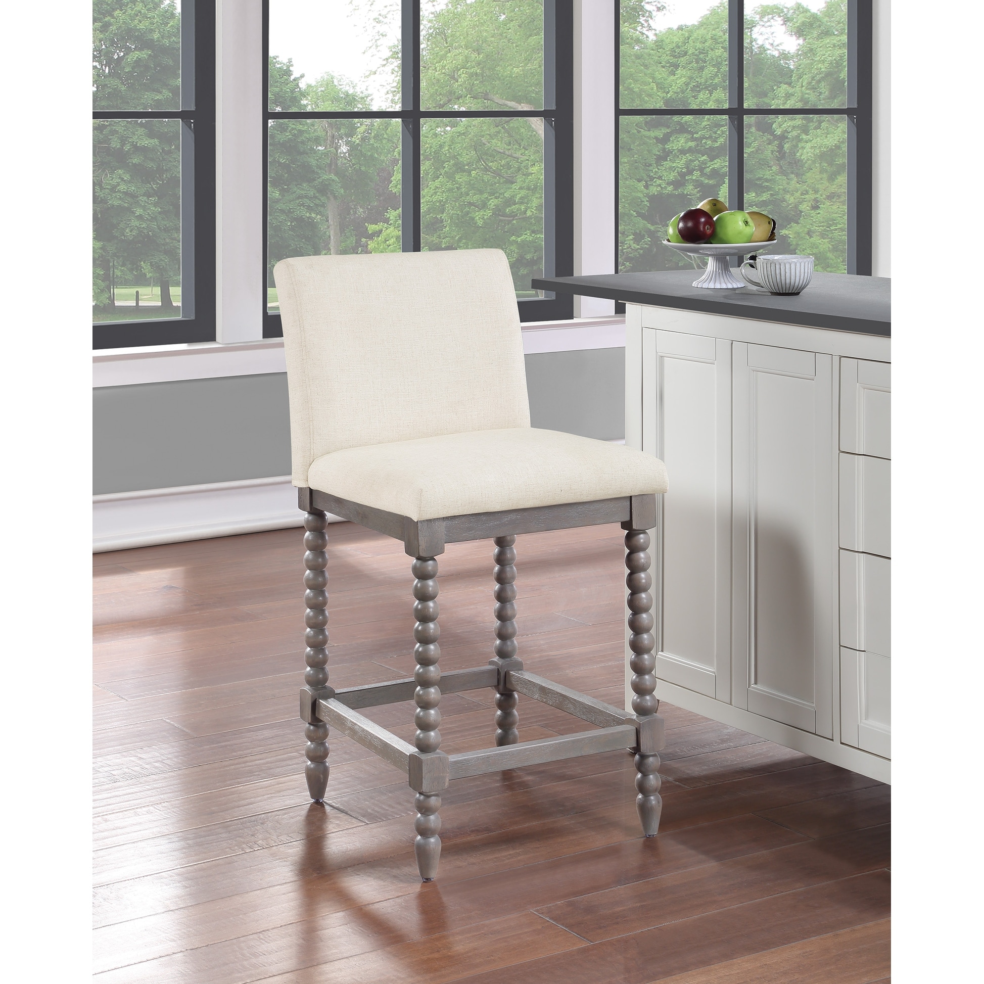 OSP Abbott 26" Spindle Stool with Padded Seat