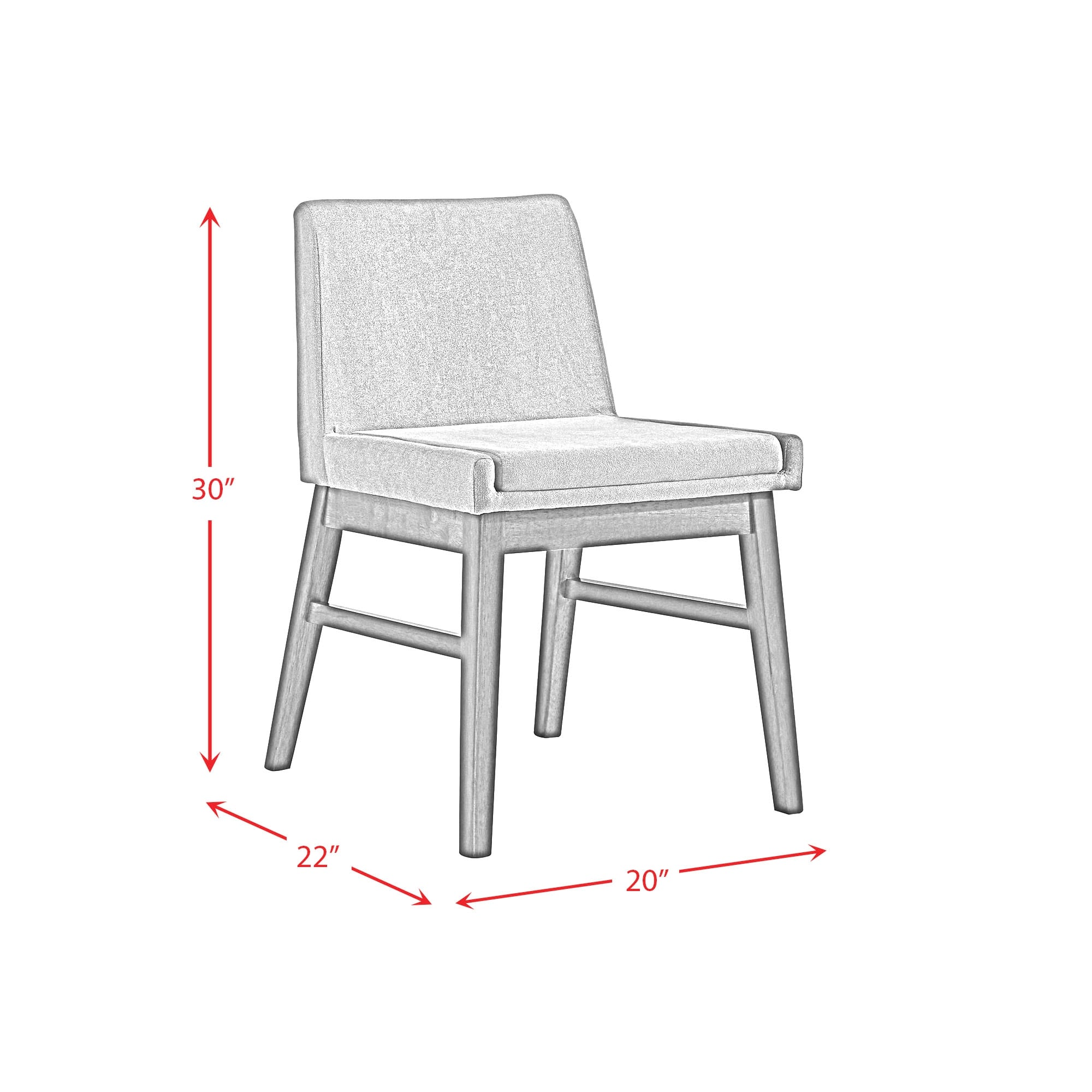 Standard dining discount chair dimensions cm