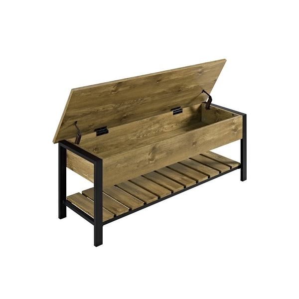 Delacora WE-BD48PCSB Cavalier 48" Wide Durable Laminate and Metal Bench