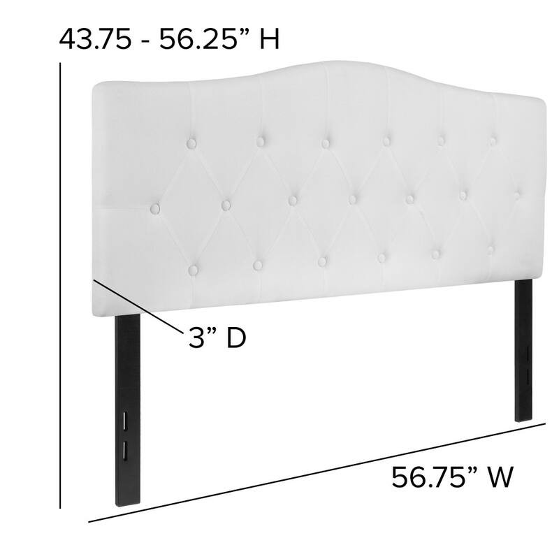 Arched Button Tufted Upholstered Headboard