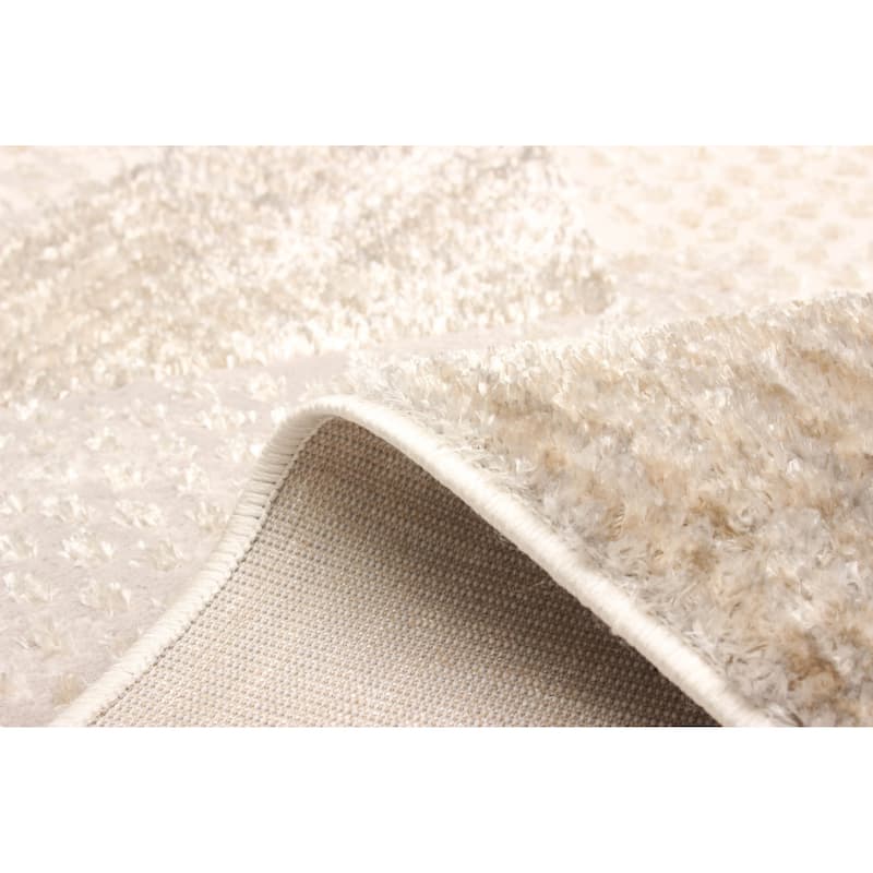 ECARPETGALLERY Machine Woven Fabian Ivory Area Rug