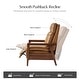 preview thumbnail 7 of 14, Gladys Mid-Century Modern Genuine Leather Solid Wood Recliner By HULALA HOME
