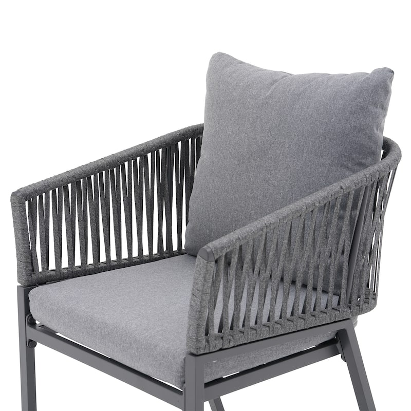 Outdoor 2 peice Aluminium Rope Dining Chairs