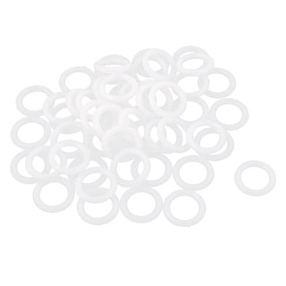 10.6mm Inner Dia Plastic Roman Blind Window Curtain Rings White 50pcs ...