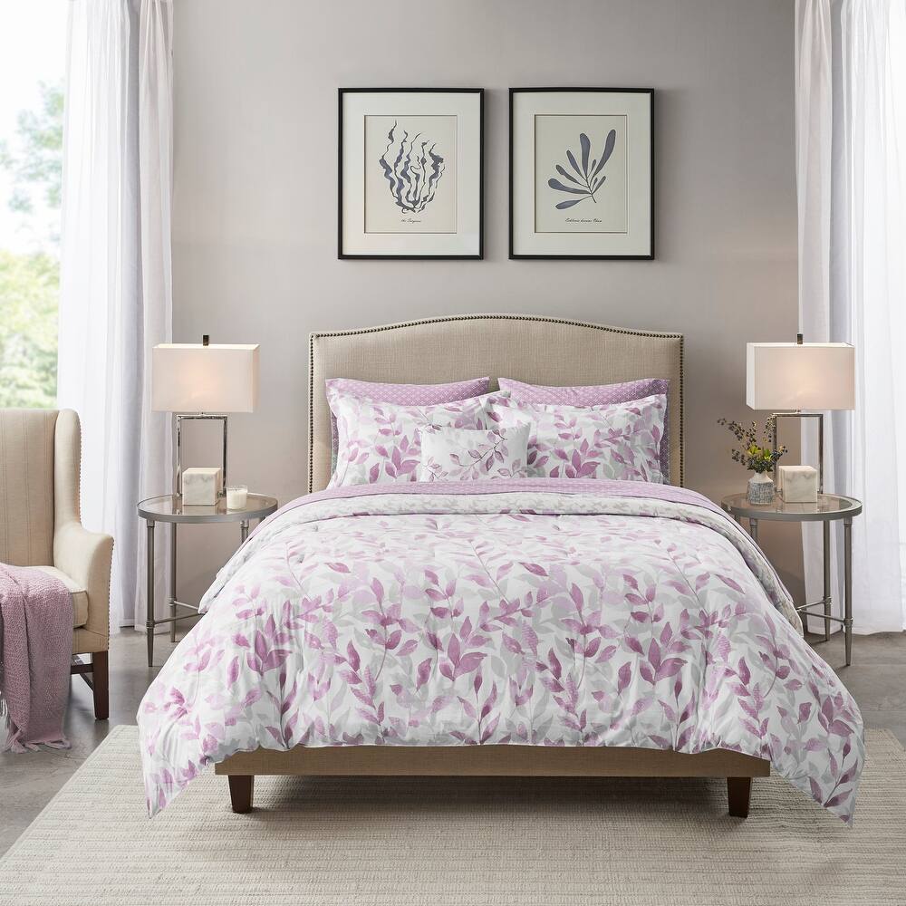 Madison Park Essentials Thelma Reversible Comforter Set with Bed Sheets