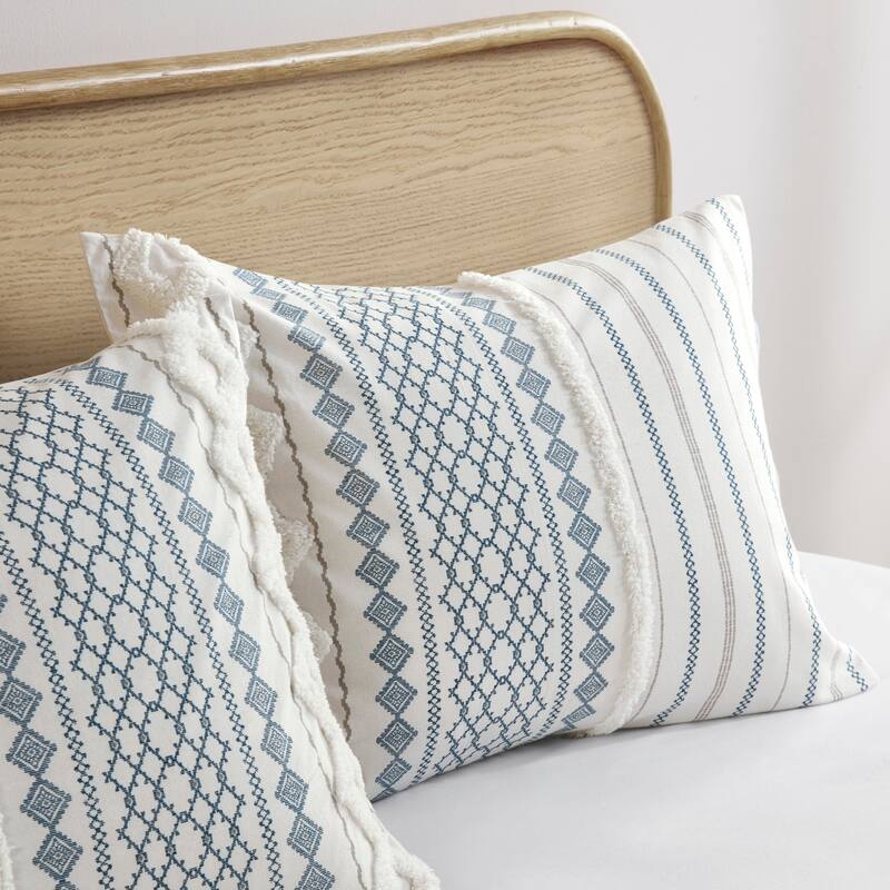 GDF Studio - Imani Cotton Printed Comforter Set with Chenille Detailing