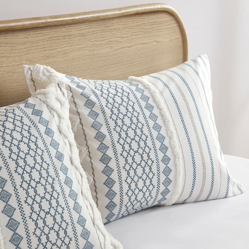 INK+IVY Imani Cotton Printed Comforter Set with Chenille