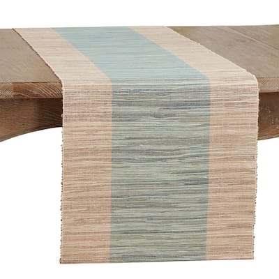 Shimmering Table Runner With Banded Design - 16"x72"