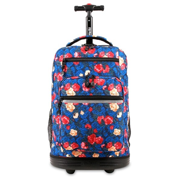 floral rolling backpack