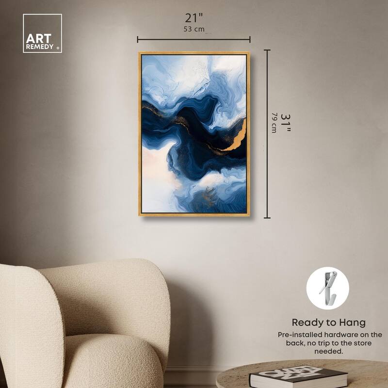 Blue Deep II Canvas by Art Remedy