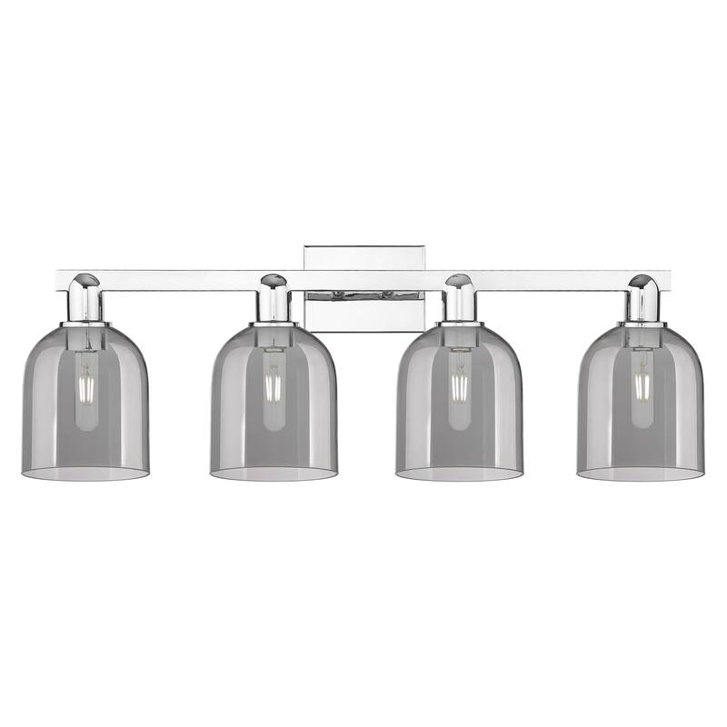 Innovations Lighting Endless Possibilities Arcadia - Bella - 4 Light 33" Bath Vanity Light - Polished Chrome/Light Smoke