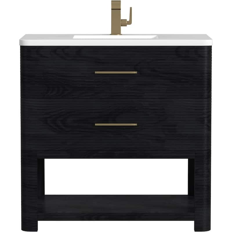James Martin Vanities D704-V36-3WZ Lucian 36" Free Standing Single - Carbon Oak
