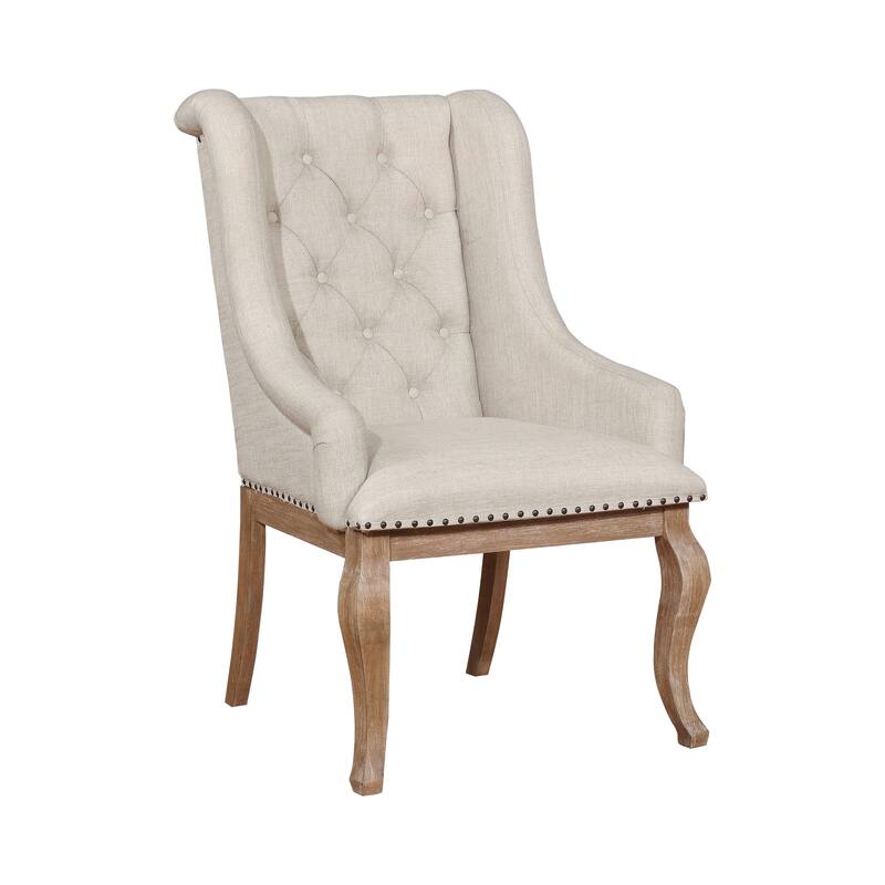 Fremont Tufted Back Upholstered Dining Chairs (Set of 2) - Barley Brown