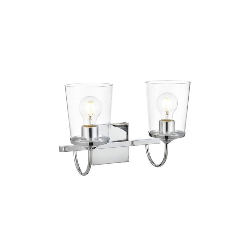 Avant 1 Light Black and Clear Bath Sconce