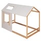 preview thumbnail 6 of 16, Modern Twin Size House Platform Bed with Roof Skylight and Window, Solid Pine Wood Frame, Easy Assembly