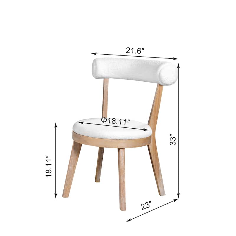 Modern 39.4" Round Dining Table Set with 2 Chairs, Intersecting Wooden Legs, Rubberwood & Plywood Construction