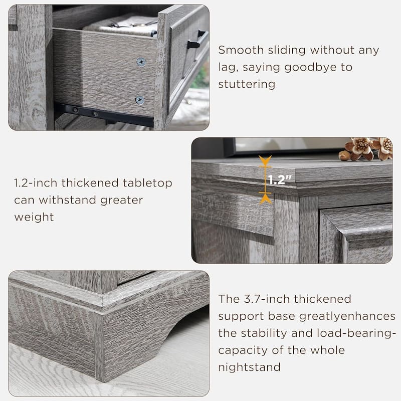 Farmhouse 5 Drawers Dresser Chests, Wood Rustic Chest of Drawers