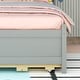 preview thumbnail 18 of 39, Twin Bed with USB, Type-C Ports, LED Lights & Trundle - Bookcase Headboard