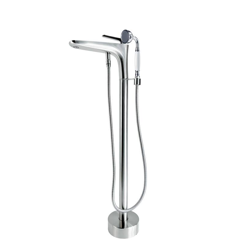 Pluto Triangle Head Tub Filler Faucet with Hand Shower