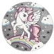 preview thumbnail 2 of 12, Kids Rug for Nursery Enchanted Unicorn and Rainbows in the Sky