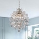 preview thumbnail 1 of 5, Dalia Indoor 3-light Brushed Champagne Silver Crystal Chandelier