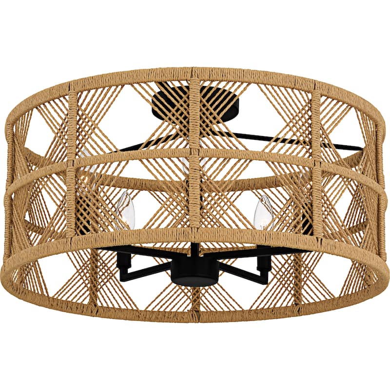 Axford 5-Light Matte Black Semi-Flush Mount