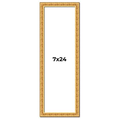 7x24 Frame Gold Real Wood Picture Frame Width 1 inches | Interior