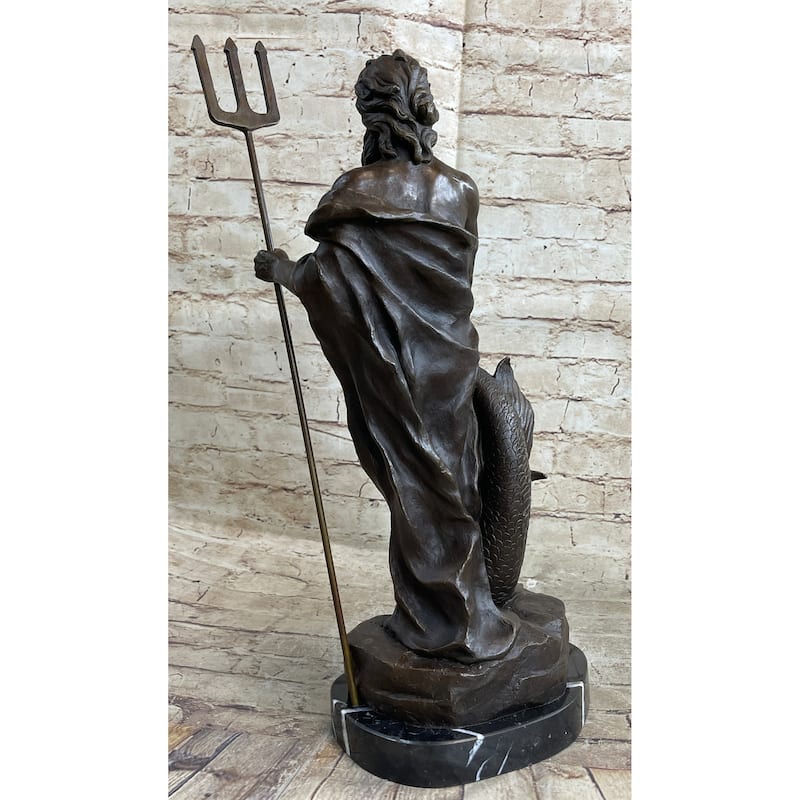 Atlantis Poseidon Neptune Sea Greek God Marine Ocean Art Bronze Marble Statue