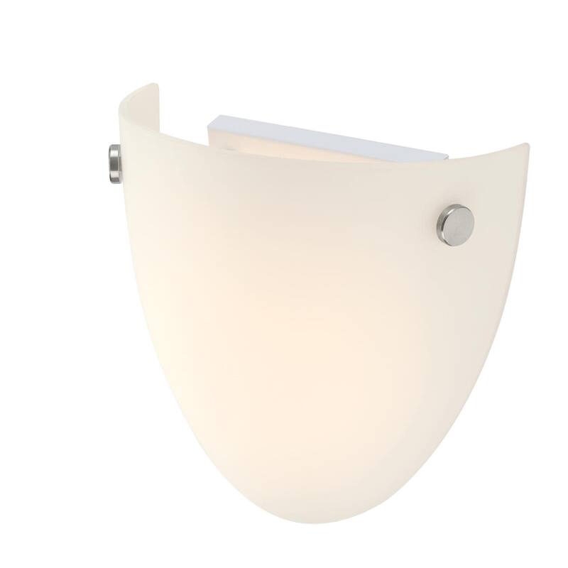 Westinghouse Lighting Lehigh One Light, 9 Watt LED Indoor Wall Fixture,Selectable, Brushed Nickel Finish, Frosted Glass
